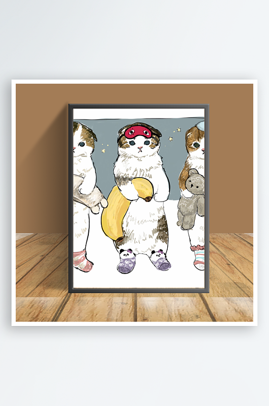 猫咪主题客厅摆件-众图网