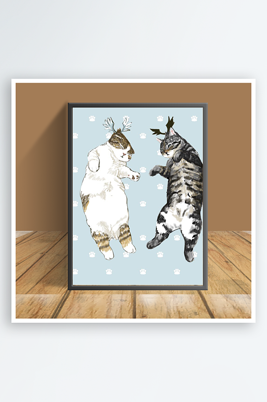 猫咪主题客厅摆件-众图网