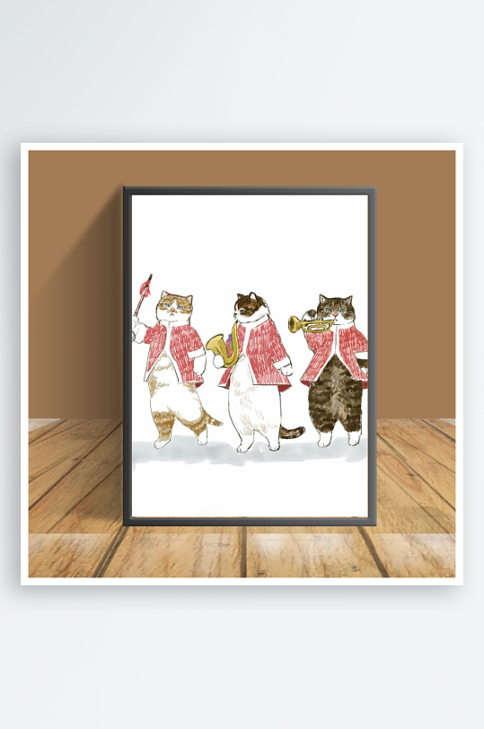 猫咪主题客厅摆件-众图网