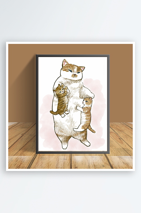 猫咪主题客厅摆件-众图网