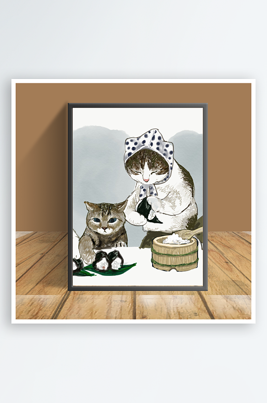 猫咪主题客厅摆件-众图网