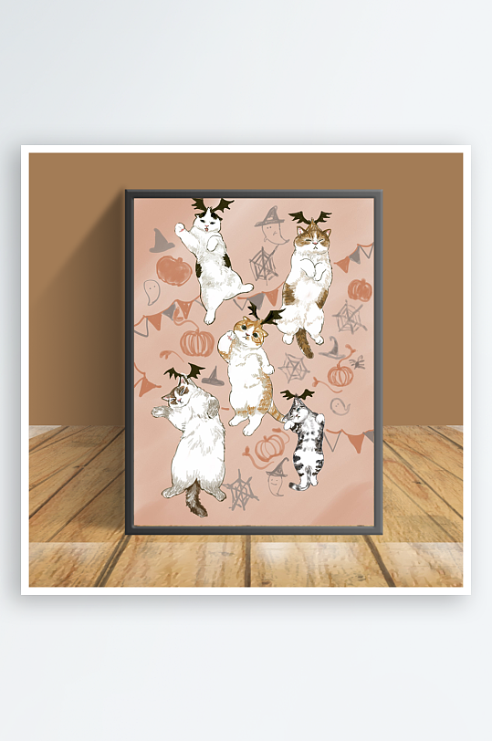 猫咪主题客厅摆件-众图网