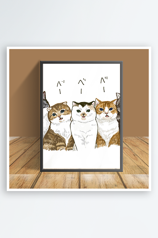 猫咪主题客厅摆件-众图网