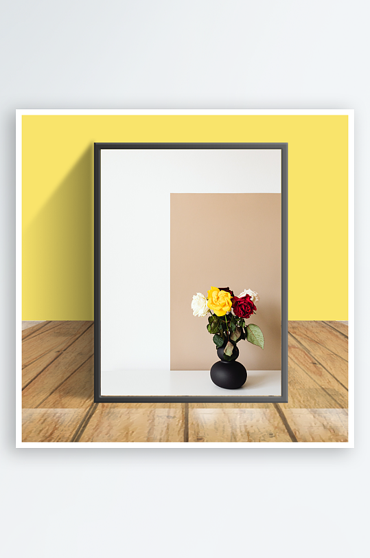 美丽花朵图案客厅摆件设计-众图网