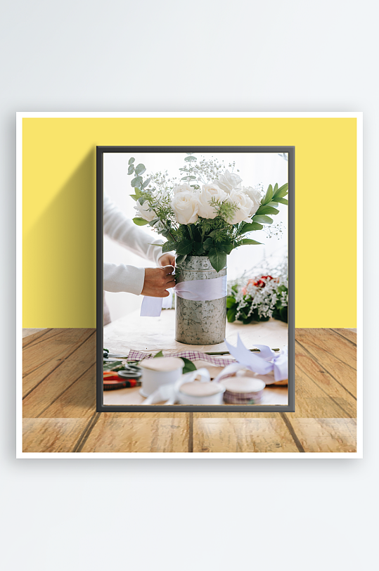 美丽花朵图案客厅摆件设计-众图网