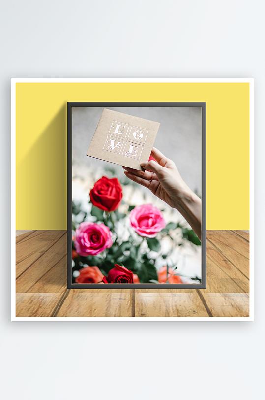 美丽花朵图案客厅摆件设计-众图网