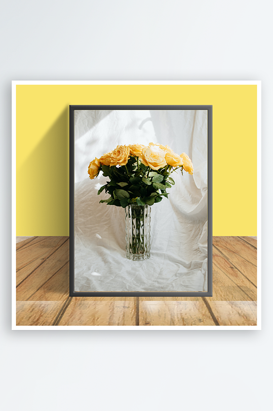 鲜艳花朵图案客厅摆件设计-众图网