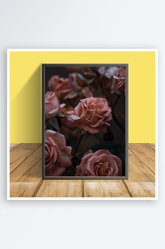 鲜艳花朵图案客厅摆件设计-众图网