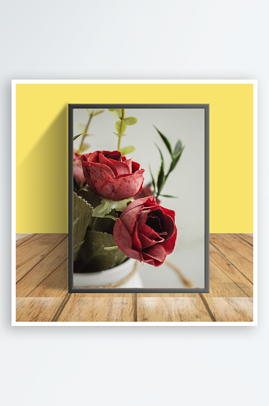 鲜艳花朵图案客厅摆件设计-众图网