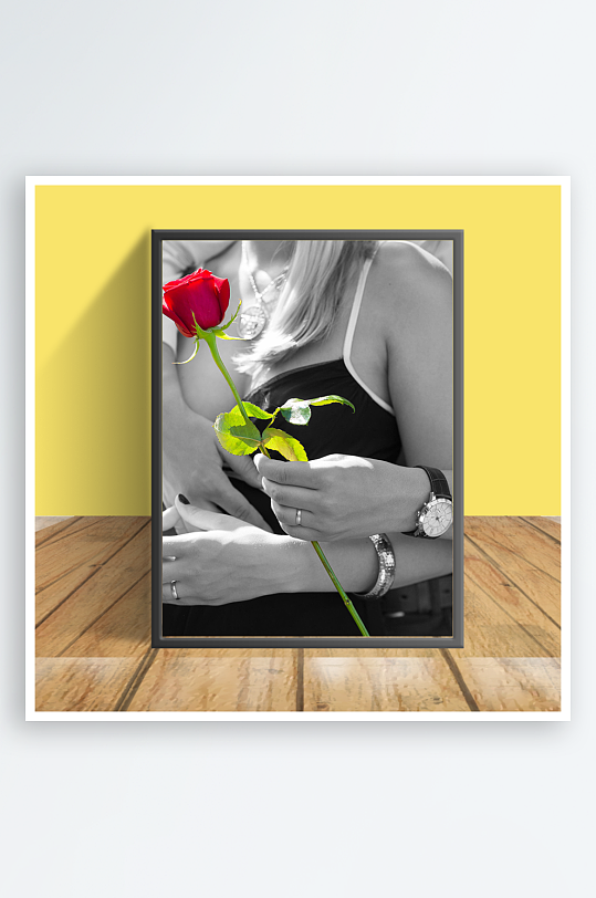 鲜艳花朵客厅摆件设计-众图网