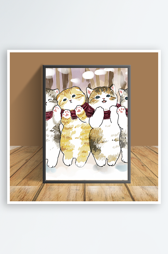 美丽猫咪图片客厅摆件-众图网