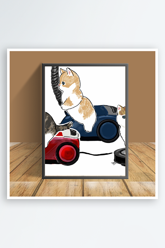 创意猫咪图片客厅摆件-众图网