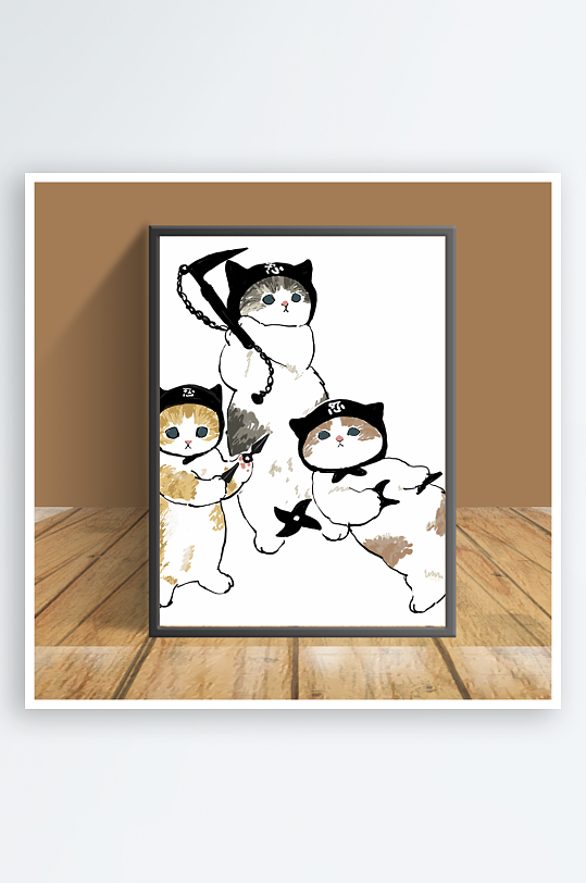 美丽猫咪图片客厅摆件-众图网