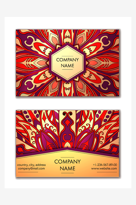 高档艺术名片设计模版-众图网