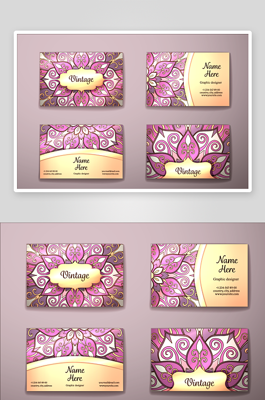 高档艺术名片设计模版-众图网