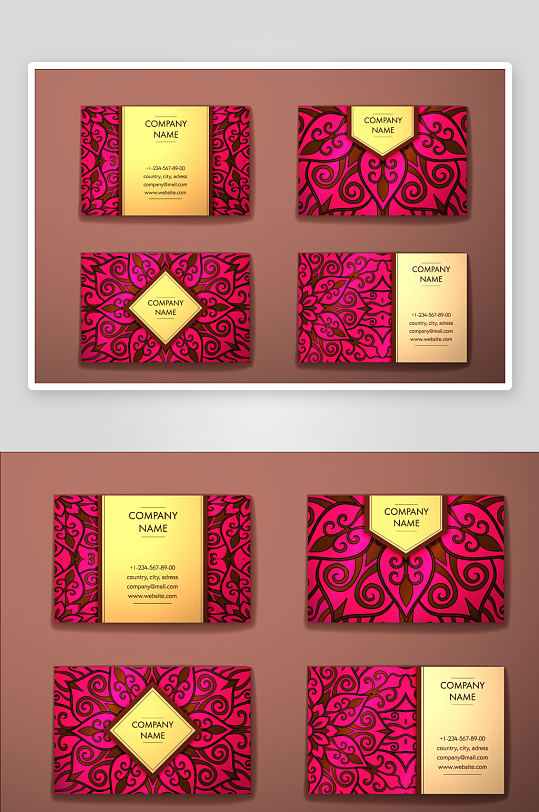 矢量高档艺术名片模版-众图网