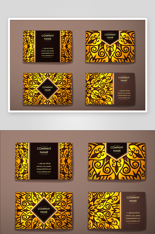 矢量高档艺术名片设计-众图网