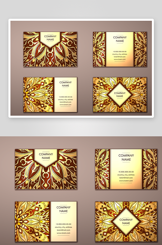 矢量高档艺术名片模版-众图网