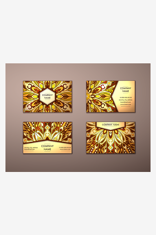 矢量高档艺术名片模版-众图网