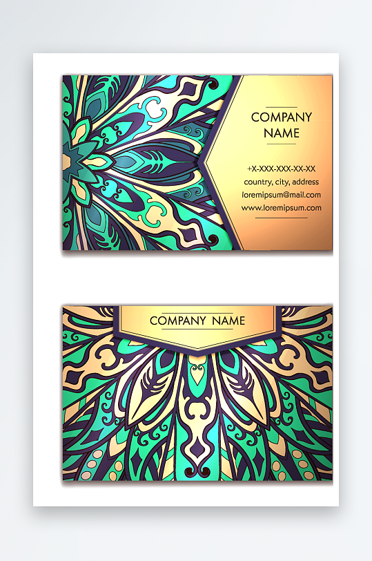 矢量高档艺术名片模版-众图网