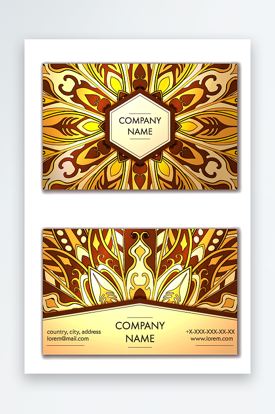 矢量高档艺术名片设计模版-众图网