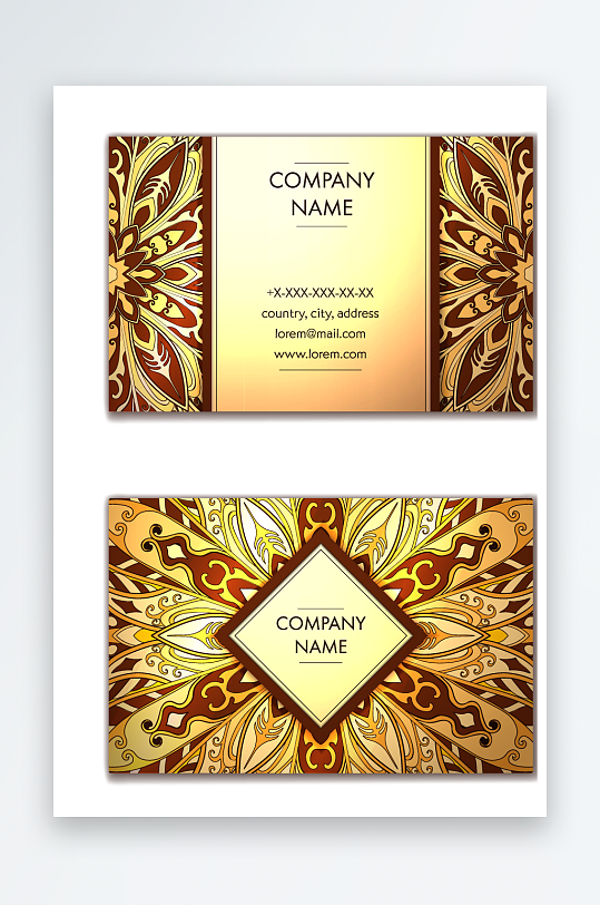 矢量高档艺术名片设计模版-众图网