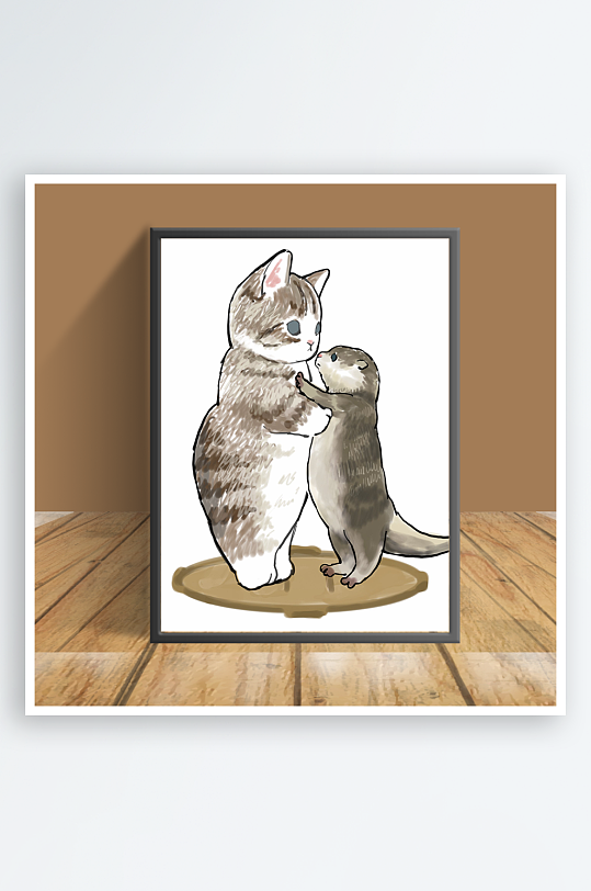 美丽猫咪图片客厅摆件-众图网