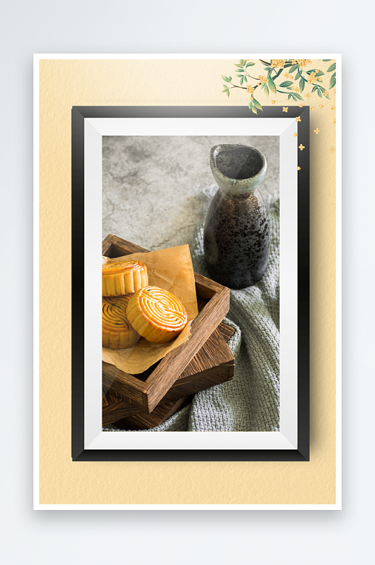 节日中秋节月饼装饰画-众图网