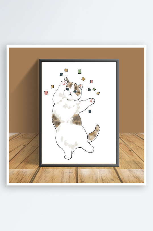 美丽猫咪图片客厅摆件-众图网