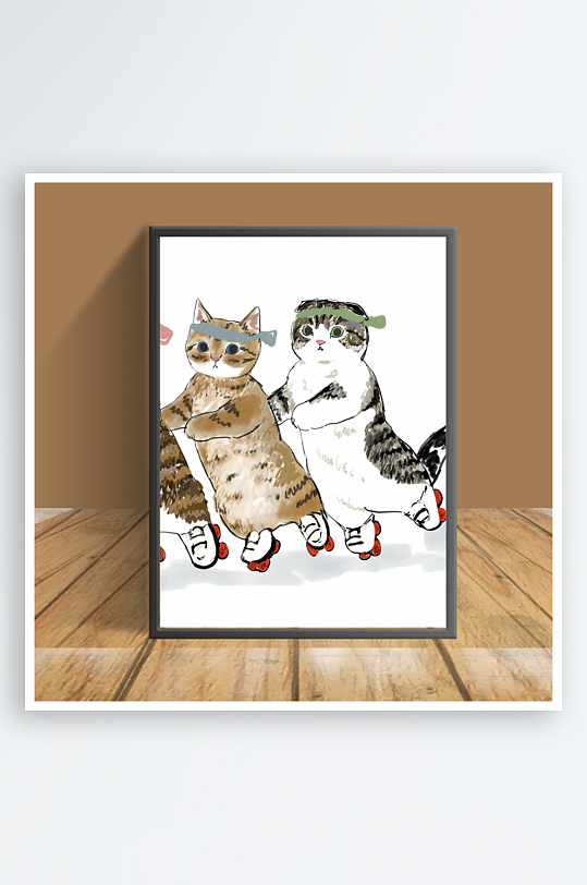 美丽猫咪图片客厅摆件-众图网