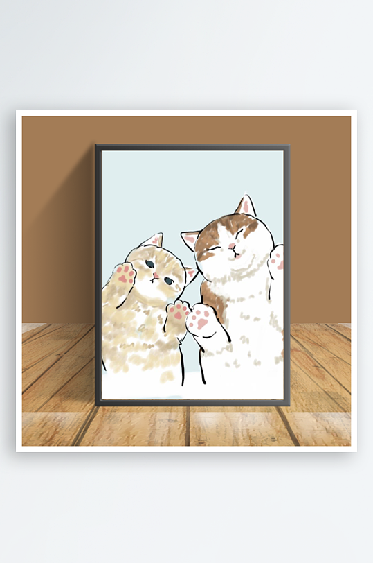 美丽猫咪图片客厅摆件-众图网