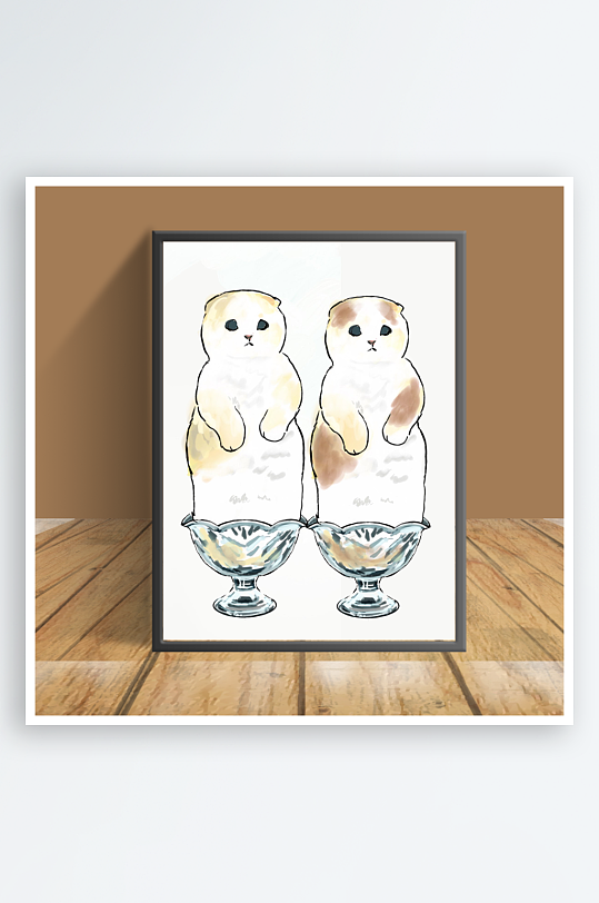 美丽猫咪图片客厅摆件-众图网