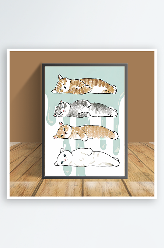 美丽猫咪图片客厅摆件-众图网