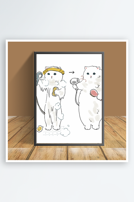 创意猫咪图片客厅摆件-众图网