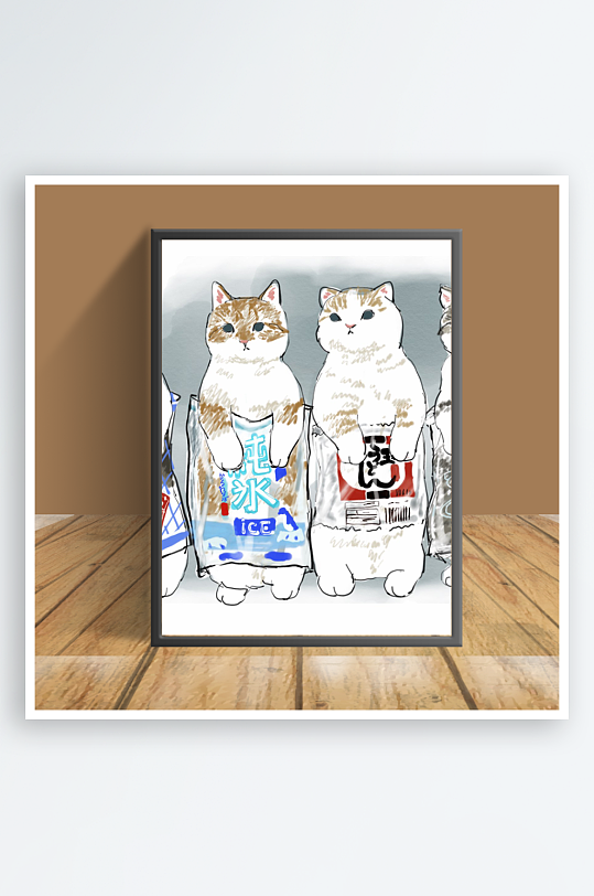 创意猫咪图片客厅摆件-众图网