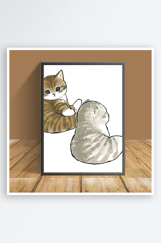 猫咪主题客厅摆件-众图网