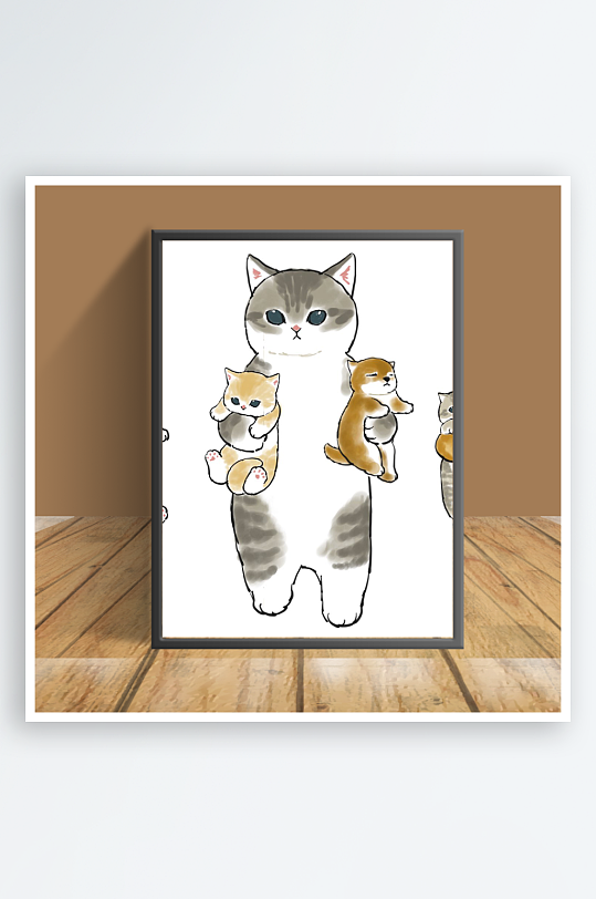 可爱猫咪主题客厅摆件-众图网