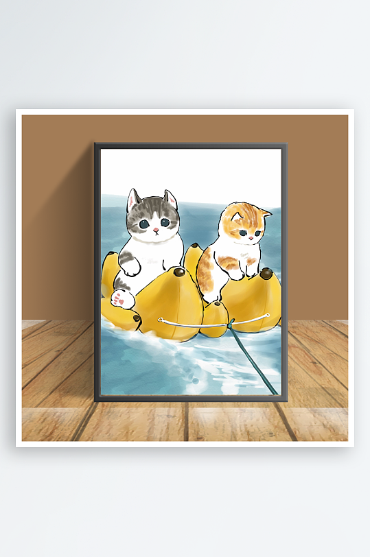 可爱猫咪主题客厅摆件-众图网