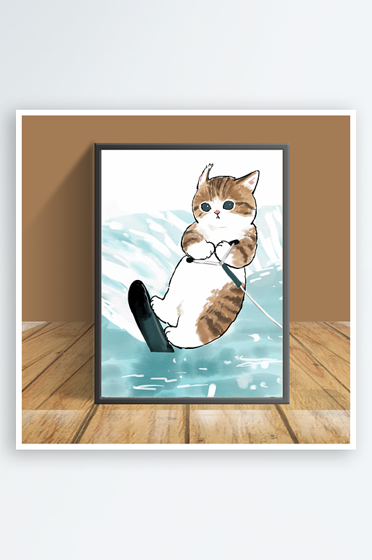 可爱猫咪主题客厅摆件-众图网