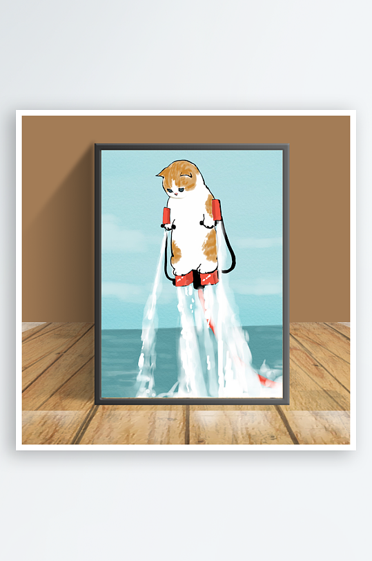 可爱猫咪主题客厅摆件-众图网