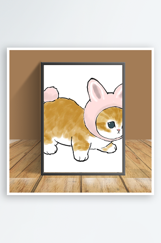 可爱猫咪主题客厅摆件-众图网