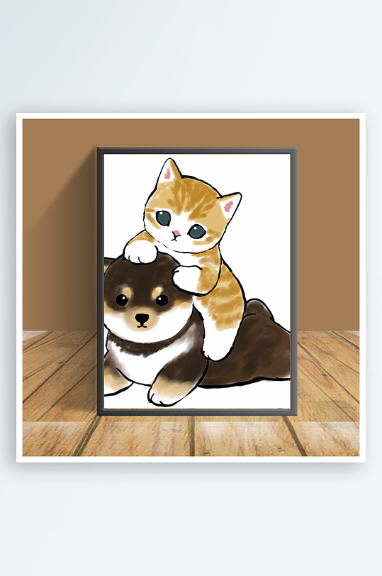 可爱猫咪主题客厅摆件-众图网