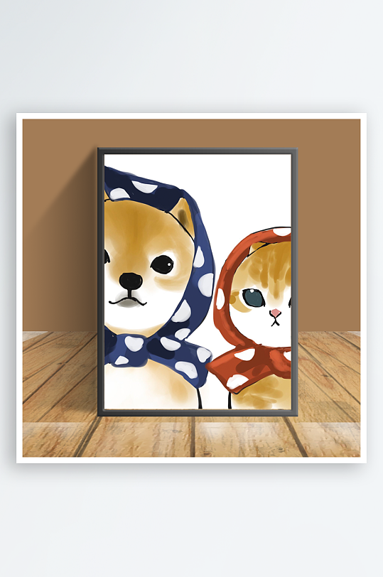 可爱猫咪主题客厅摆件-众图网