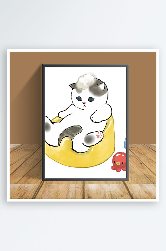 可爱猫咪主题客厅摆件-众图网