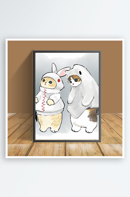 美丽可爱猫咪主题客厅摆件-众图网