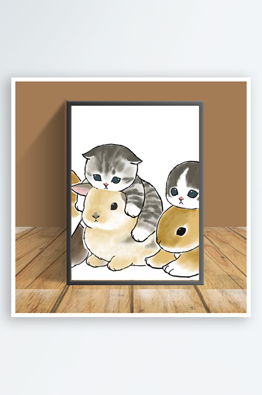 美丽可爱猫咪主题客厅摆件-众图网