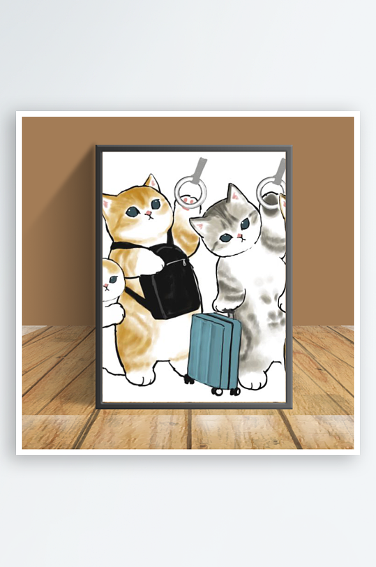 美丽可爱猫咪主题客厅摆件-众图网