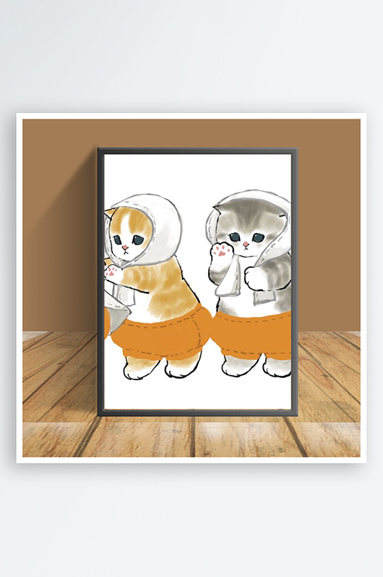 美丽可爱猫咪主题客厅摆件-众图网