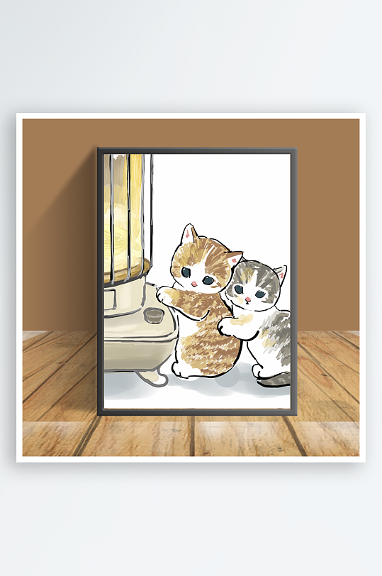 可爱猫咪主题客厅摆件-众图网