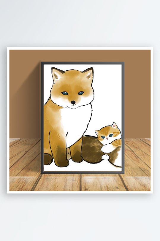 可爱猫咪主题客厅摆件-众图网